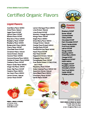 Certified Organic Flavors