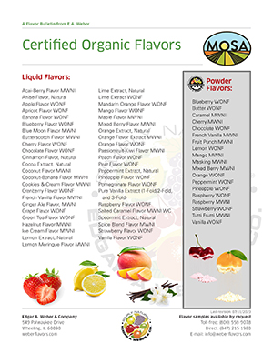 Certified Organic Flavors