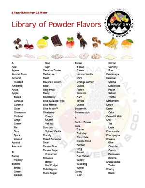 Library of Powder Flavors