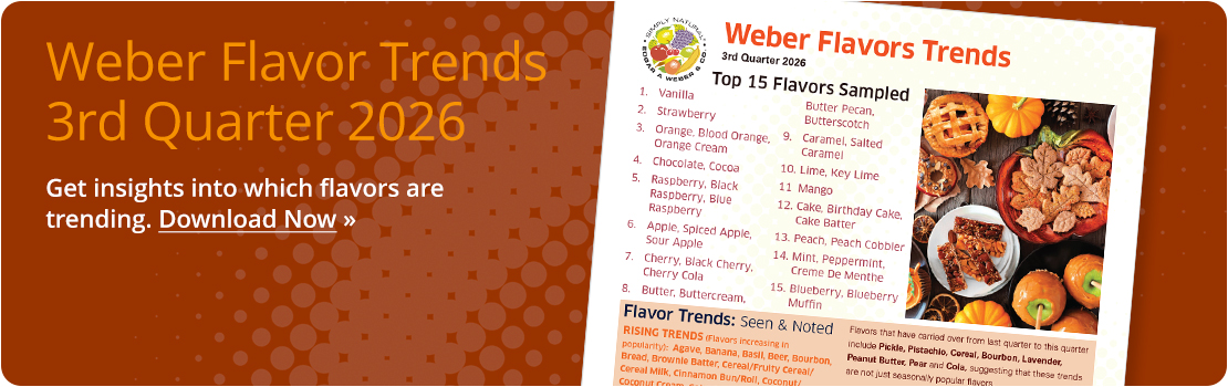 Weber Flavors 3rd Quarter Trend Reports